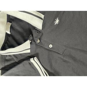 Dior Men's Black Polo Shirt White Trim Bee Embroidery Italian - Size Small $700
